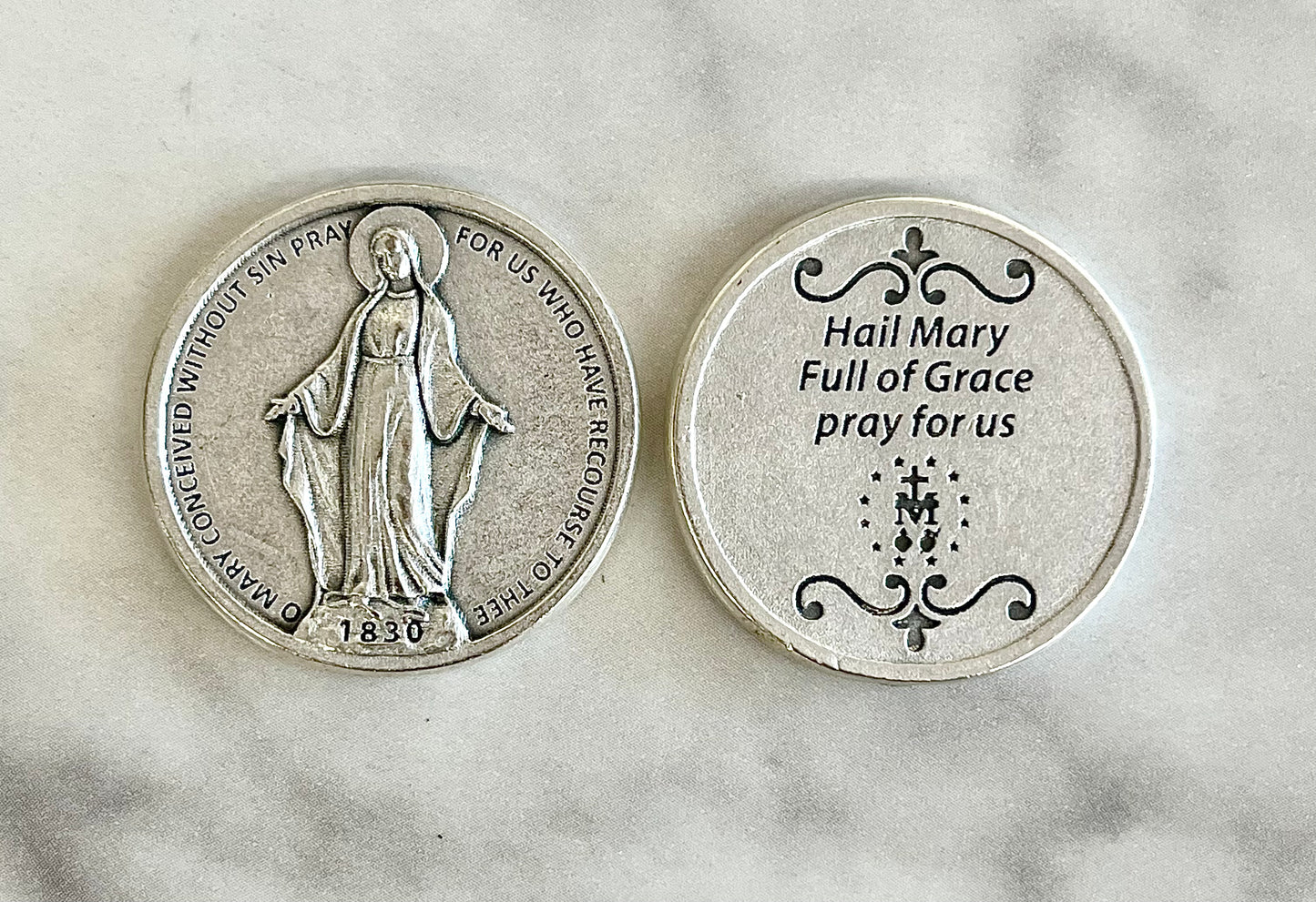 Hail Mary Miraculous Pocket Coin – A Token of Grace and Protection