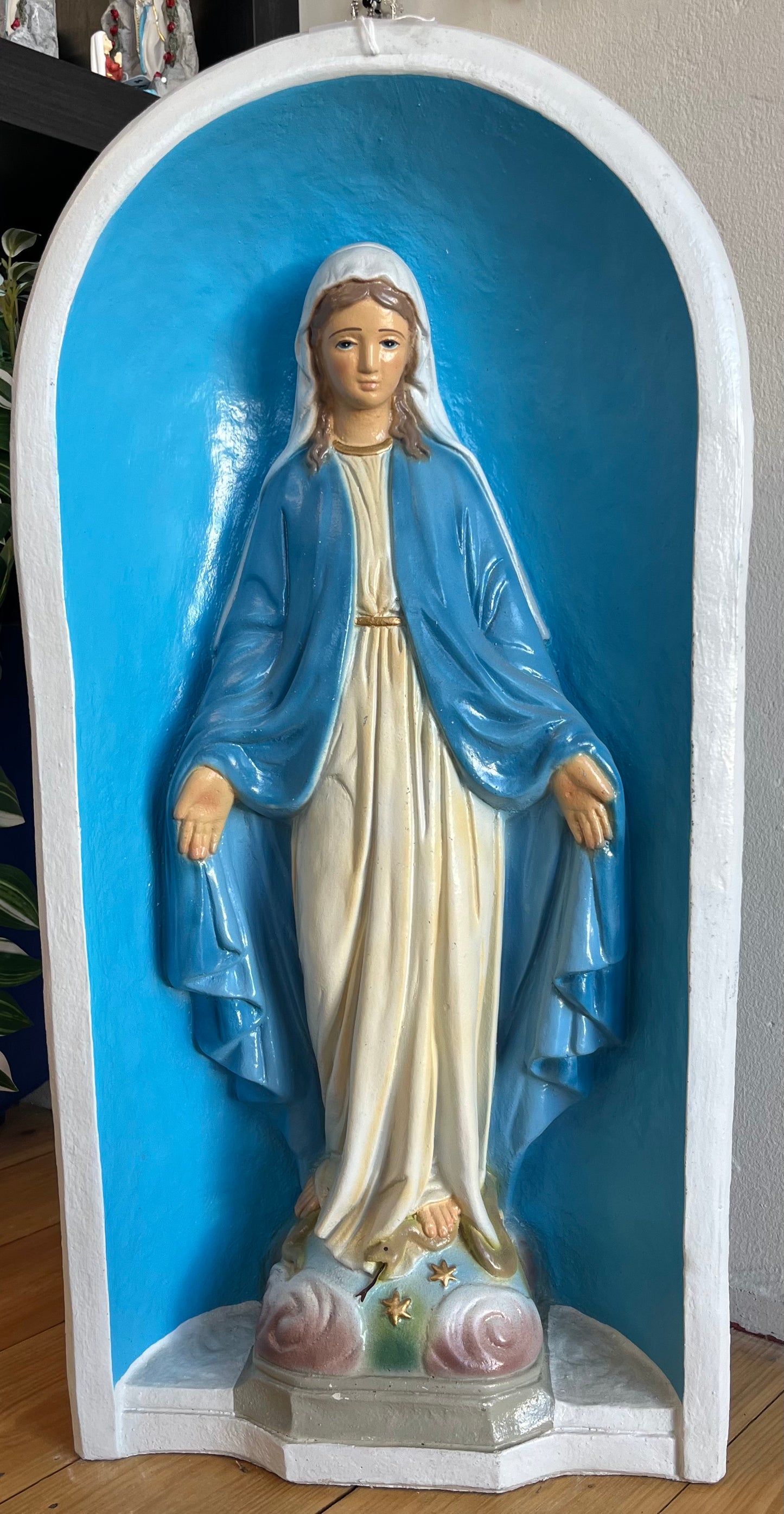 Our Lady of Grace Cement Garden Statue - 30 inches tall