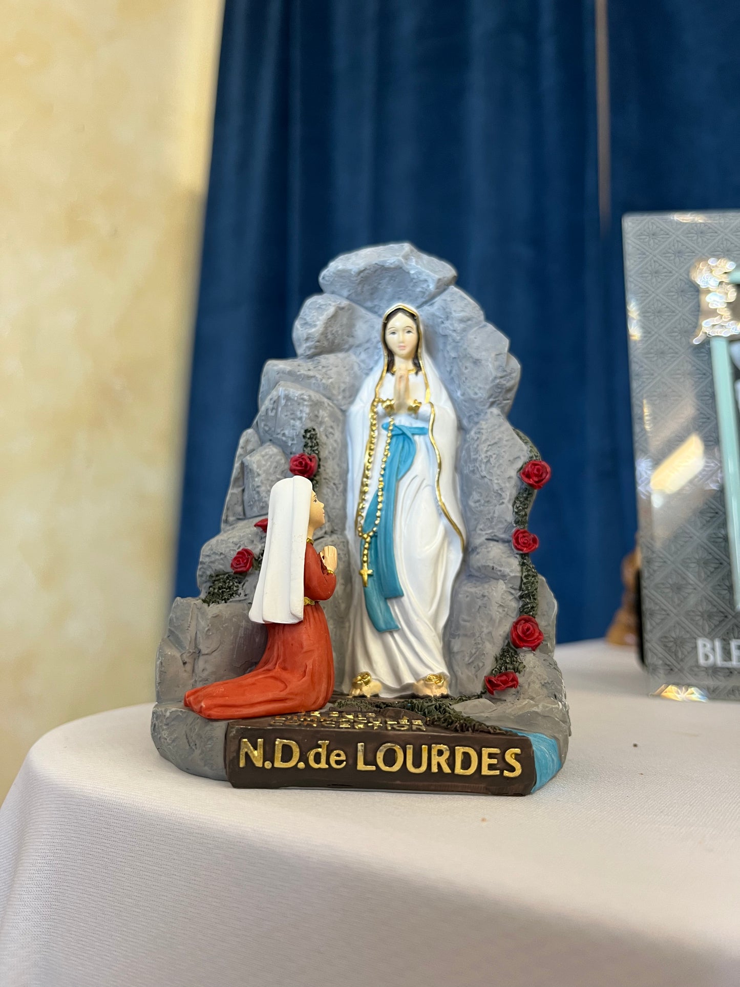 13.5 cm Our Lady of Lourdes Grotto Statue – A Blessed Keepsake from Lourdes