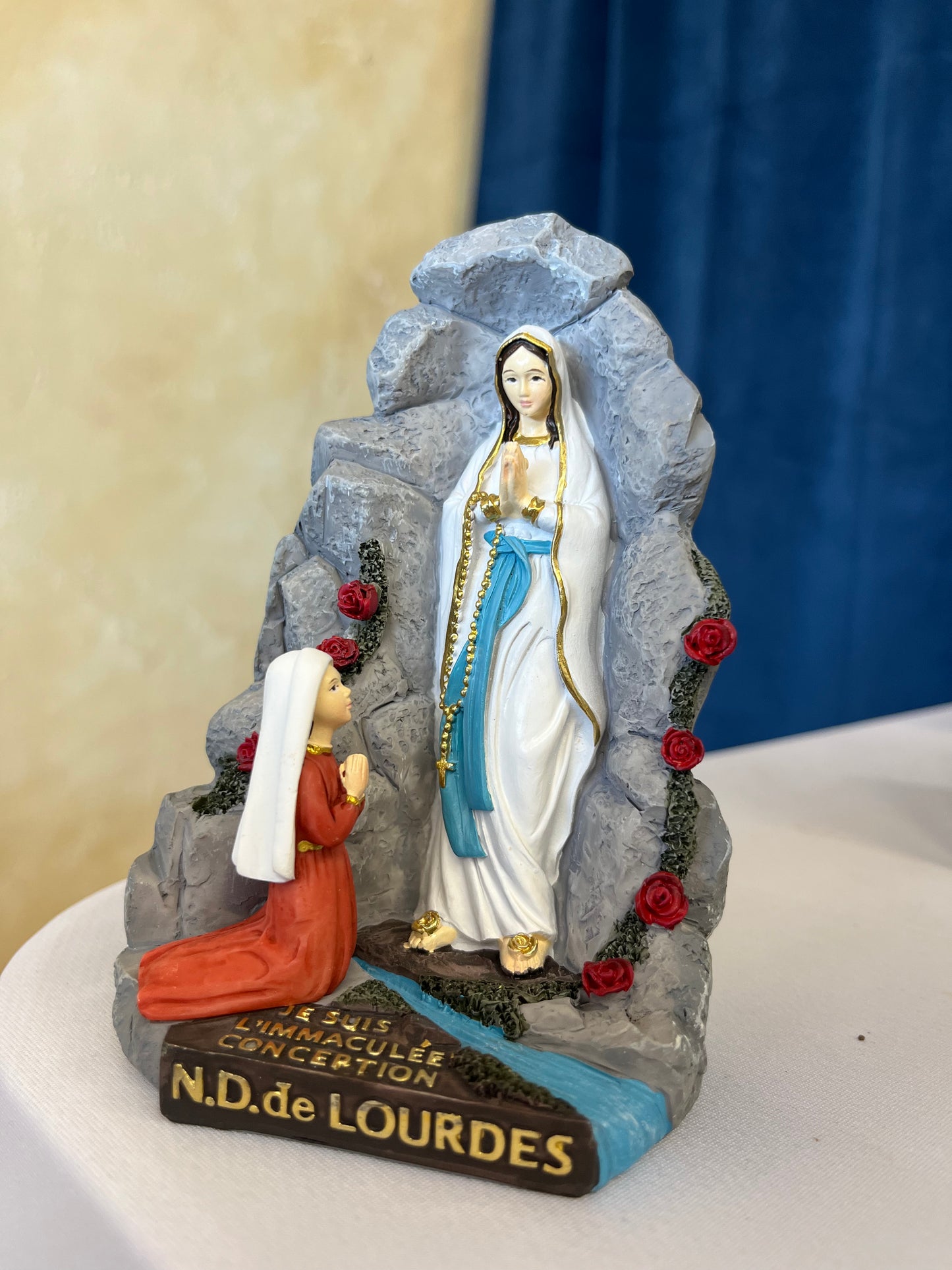 13.5 cm Our Lady of Lourdes Grotto Statue – A Blessed Keepsake from Lourdes