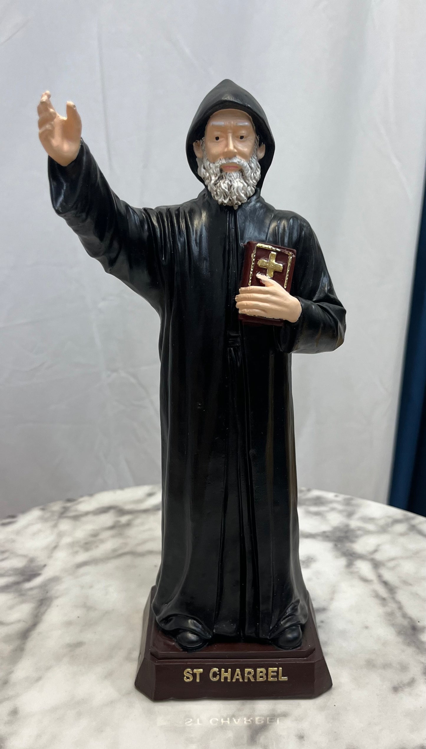 10-Inch Desktop Statue of Blessed Saint Charbel