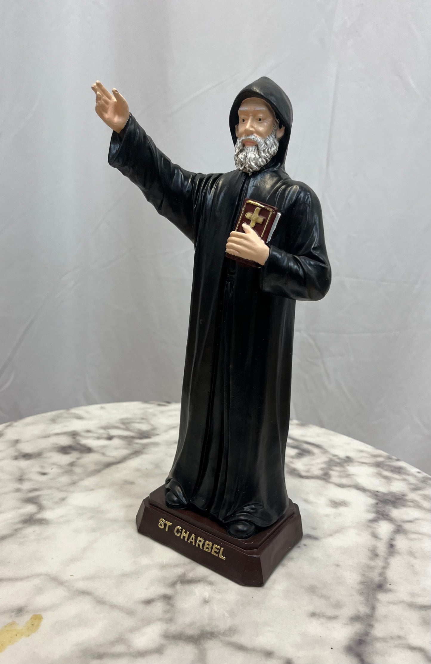 10-Inch Desktop Statue of Blessed Saint Charbel
