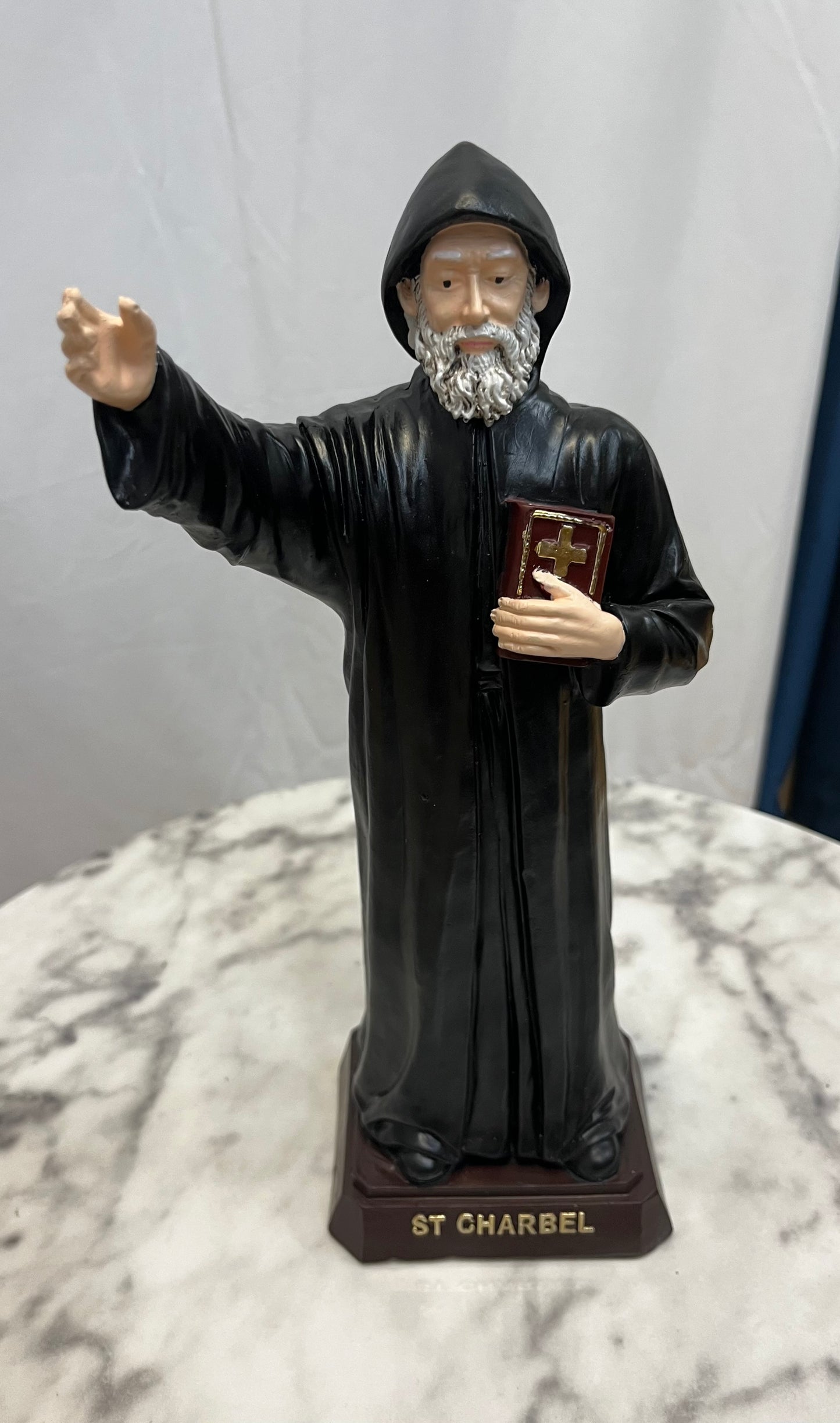 10-Inch Desktop Statue of Blessed Saint Charbel