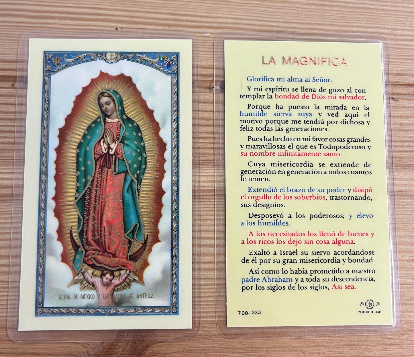 Tarjeta de Oración La Magnífica