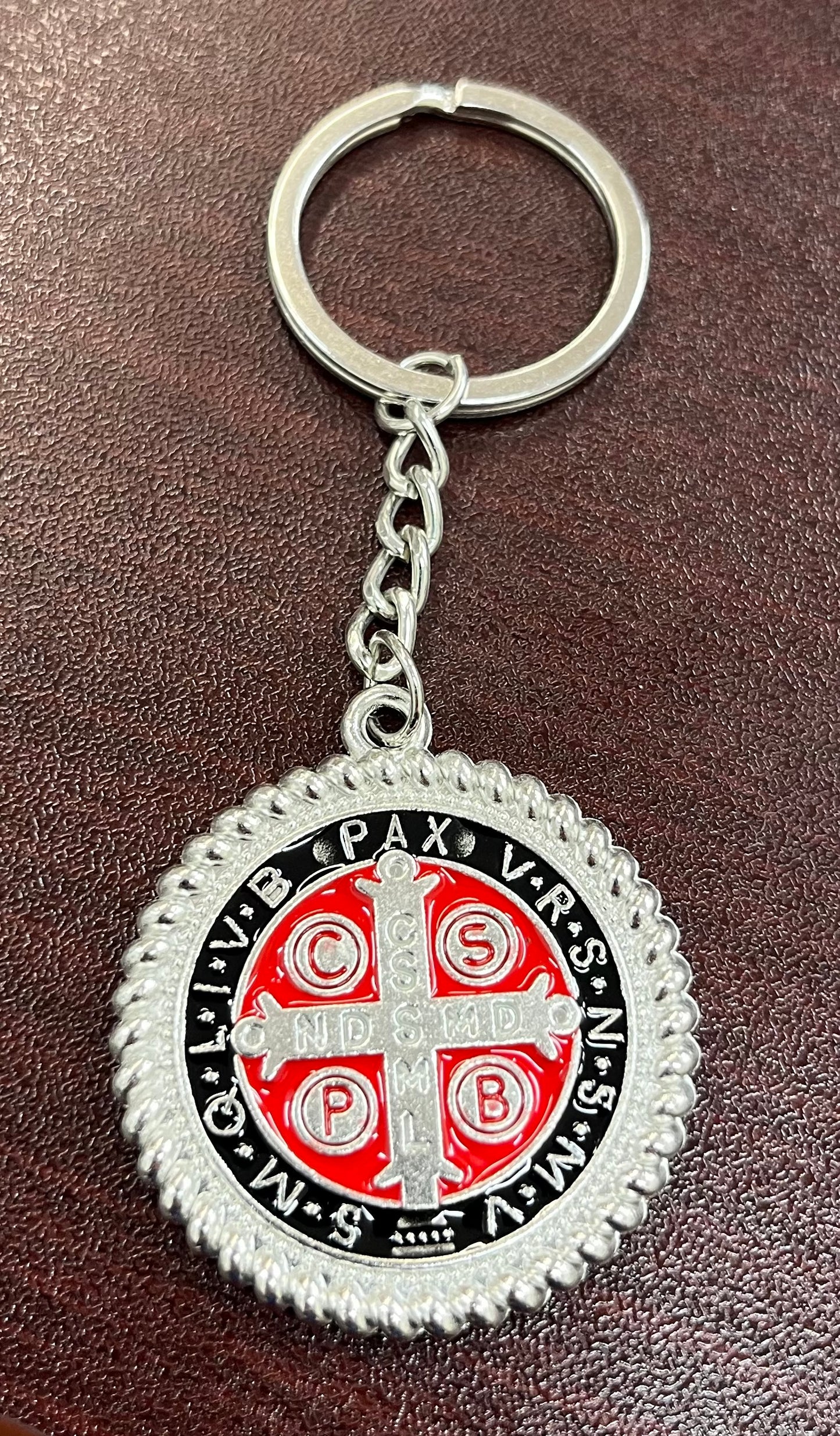 Gorgeous Black & Red St. Benedict Keychain – A Powerful Symbol of Protection