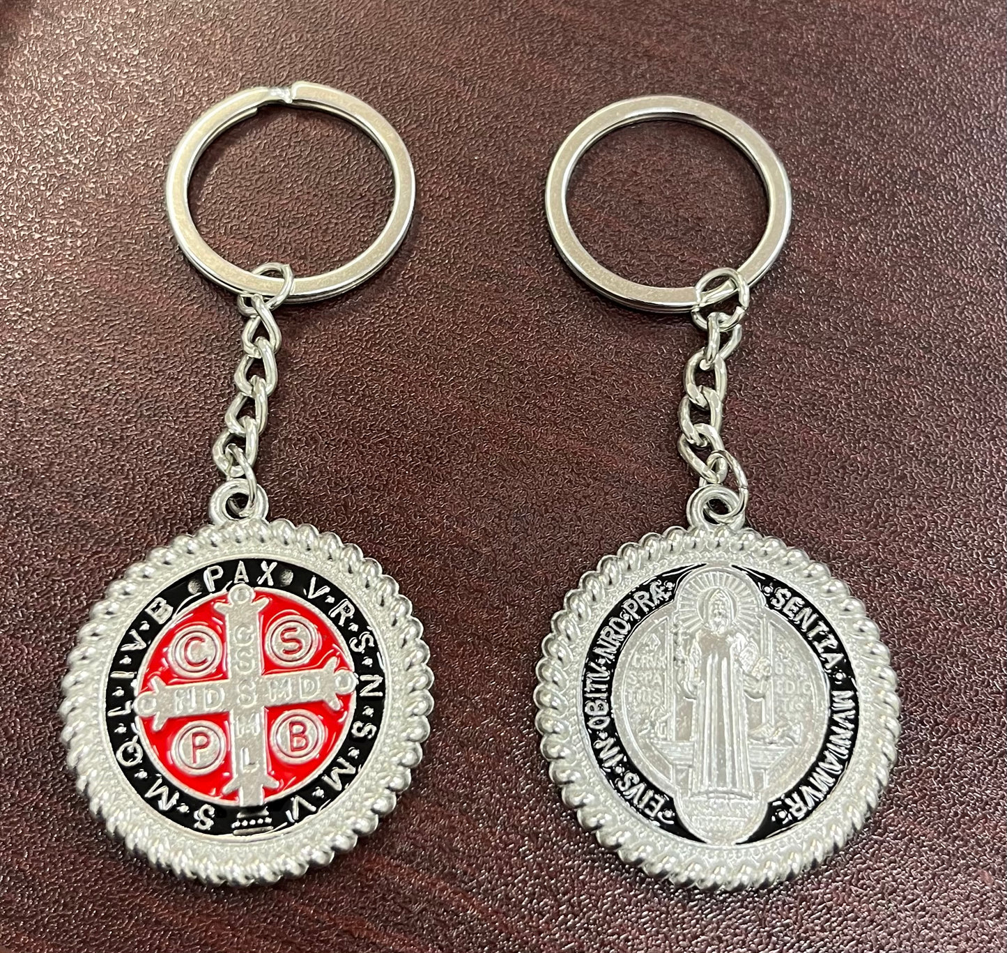 Gorgeous Black & Red St. Benedict Keychain – A Powerful Symbol of Protection