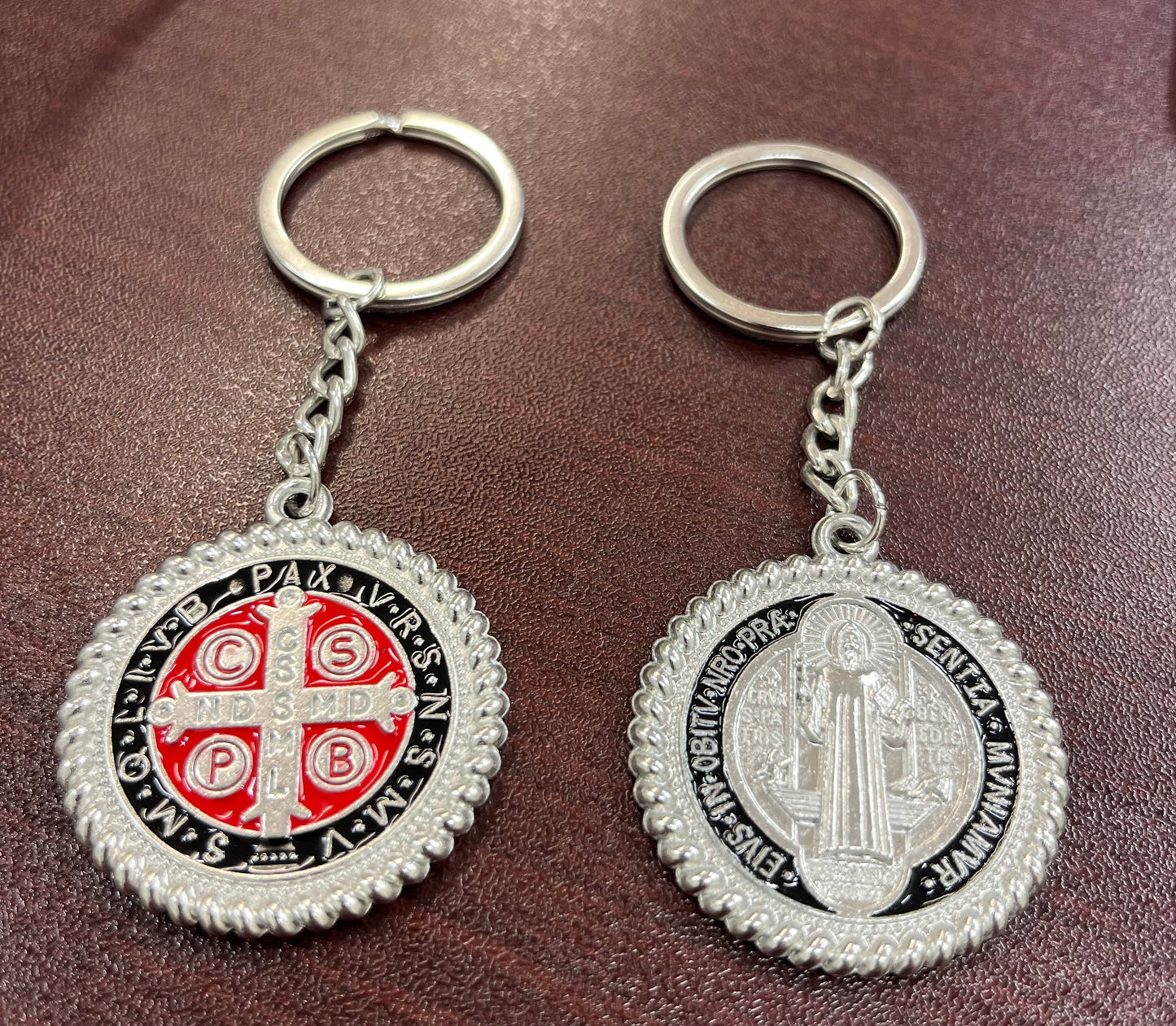 Gorgeous Black & Red St. Benedict Keychain – A Powerful Symbol of Protection