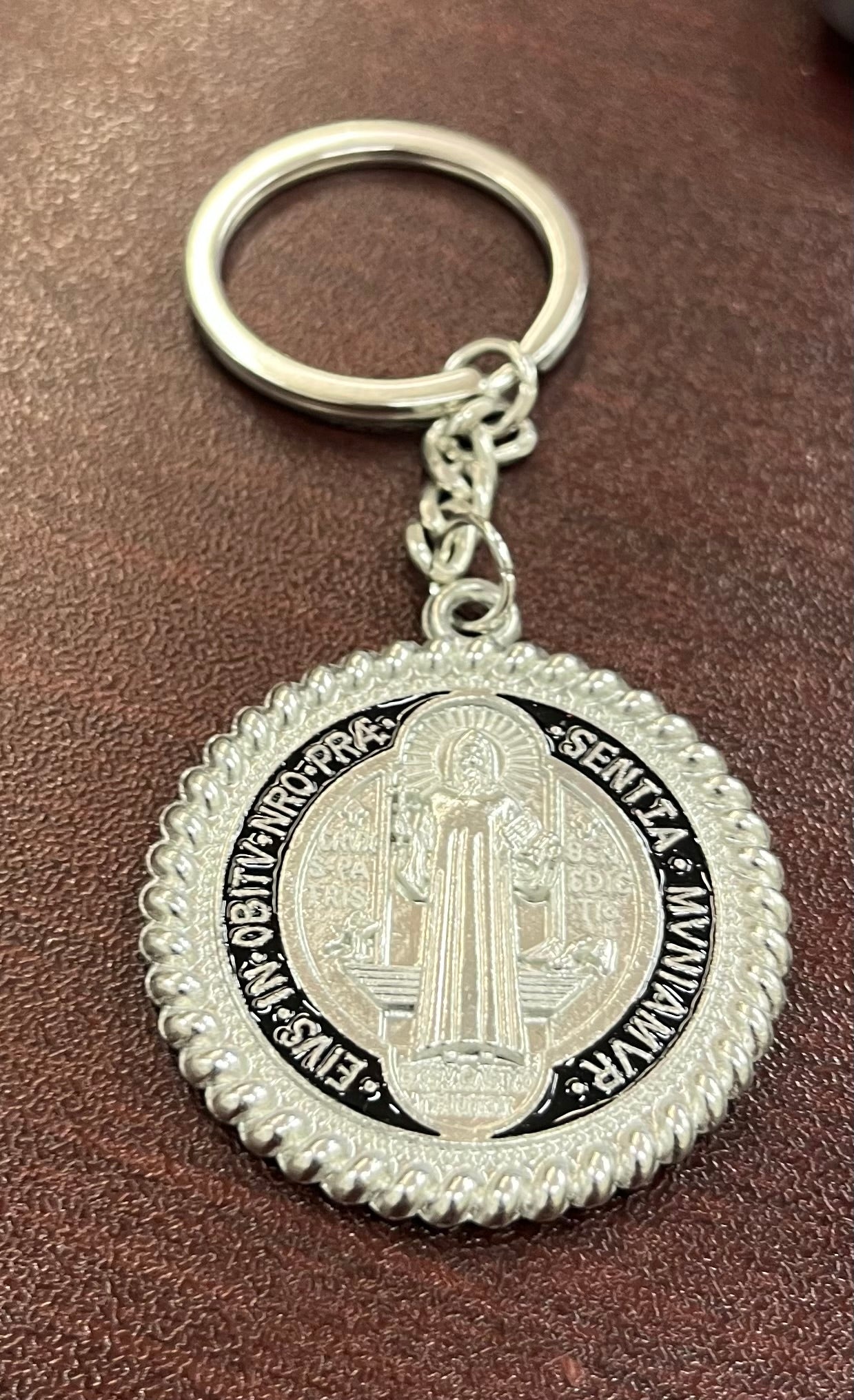 Gorgeous Black & Red St. Benedict Keychain – A Powerful Symbol of Protection