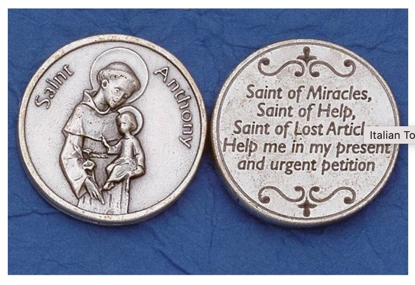 St. Anthony Italian Pocket Coin – A Symbol of Faith and Guidance