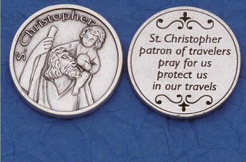 St. Christopher Silver-Plated Pocket Coin – A Guardian for Life’s Journey