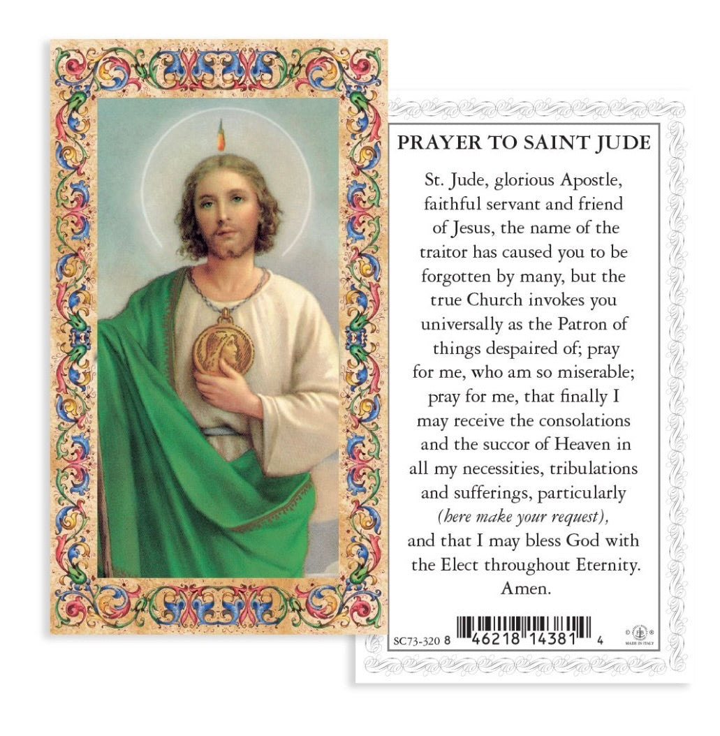 4" Saint Jude Statue – Cold Cast Resin, Hand-Painted, in Deluxe Window Box