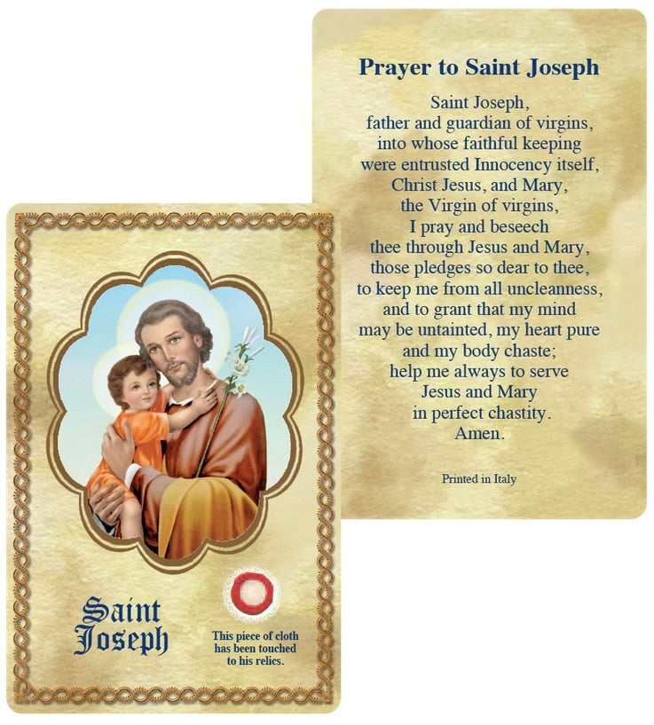 St. Joseph Relic Prayer Card – A Powerful Symbol of Protection and Guidance