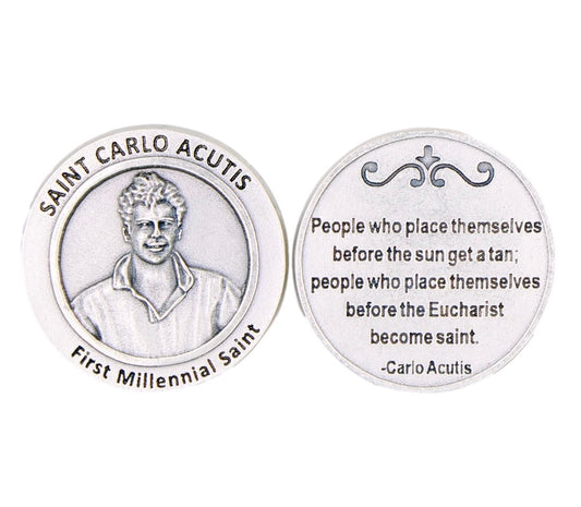 Italian Pocket Coin – St. Carlo Acutis, First Millennial Saint