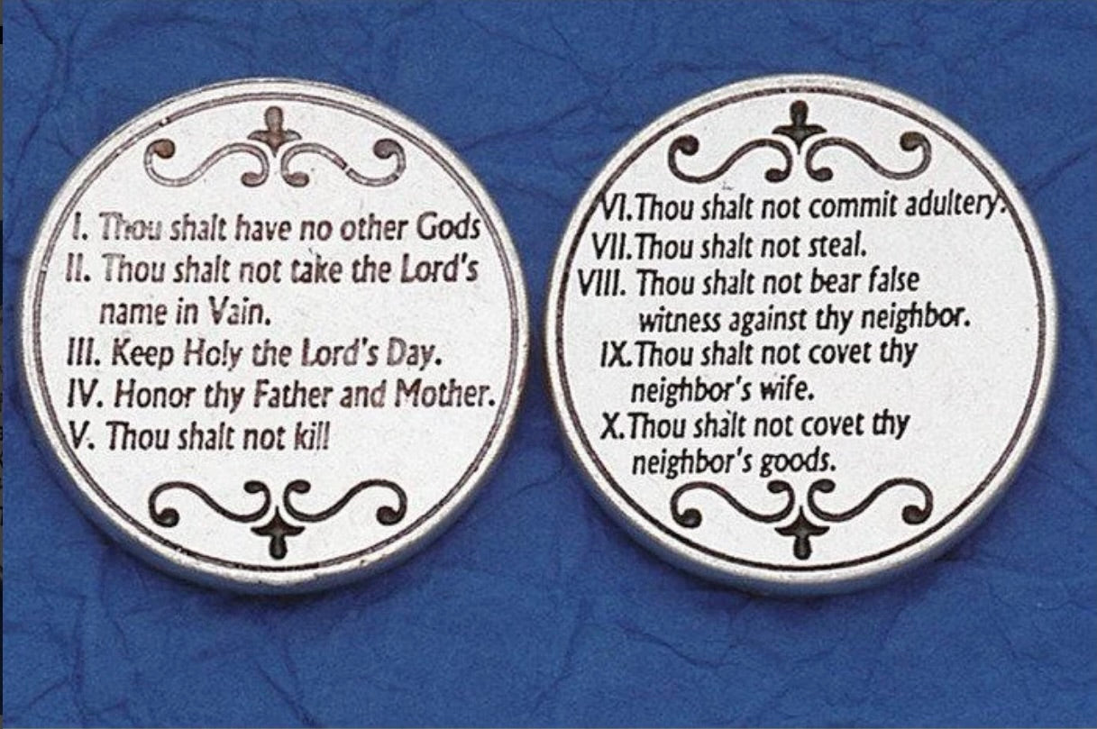 The Ten Commandments Italian Pocket Coin