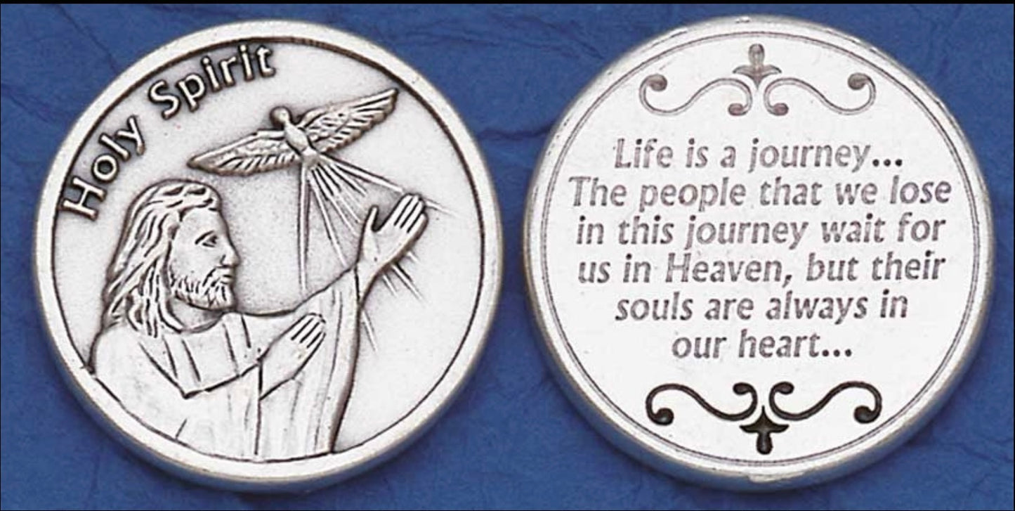 Holy Spirit, Loss of a Loved One Italian Pocket Coin