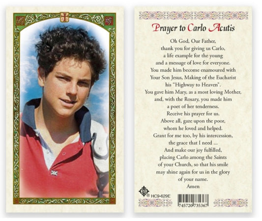St. Carlo Acutis Laminated Prayer Card