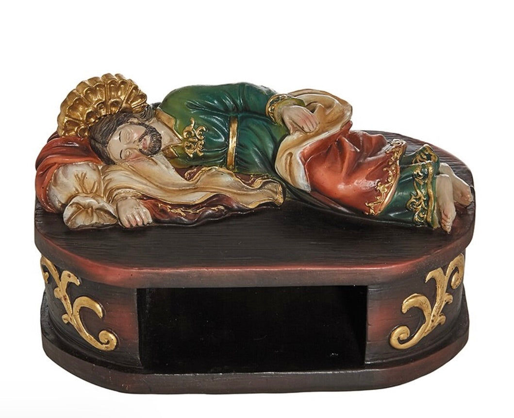 Sleeping St. Joseph Statue with Shelf Base