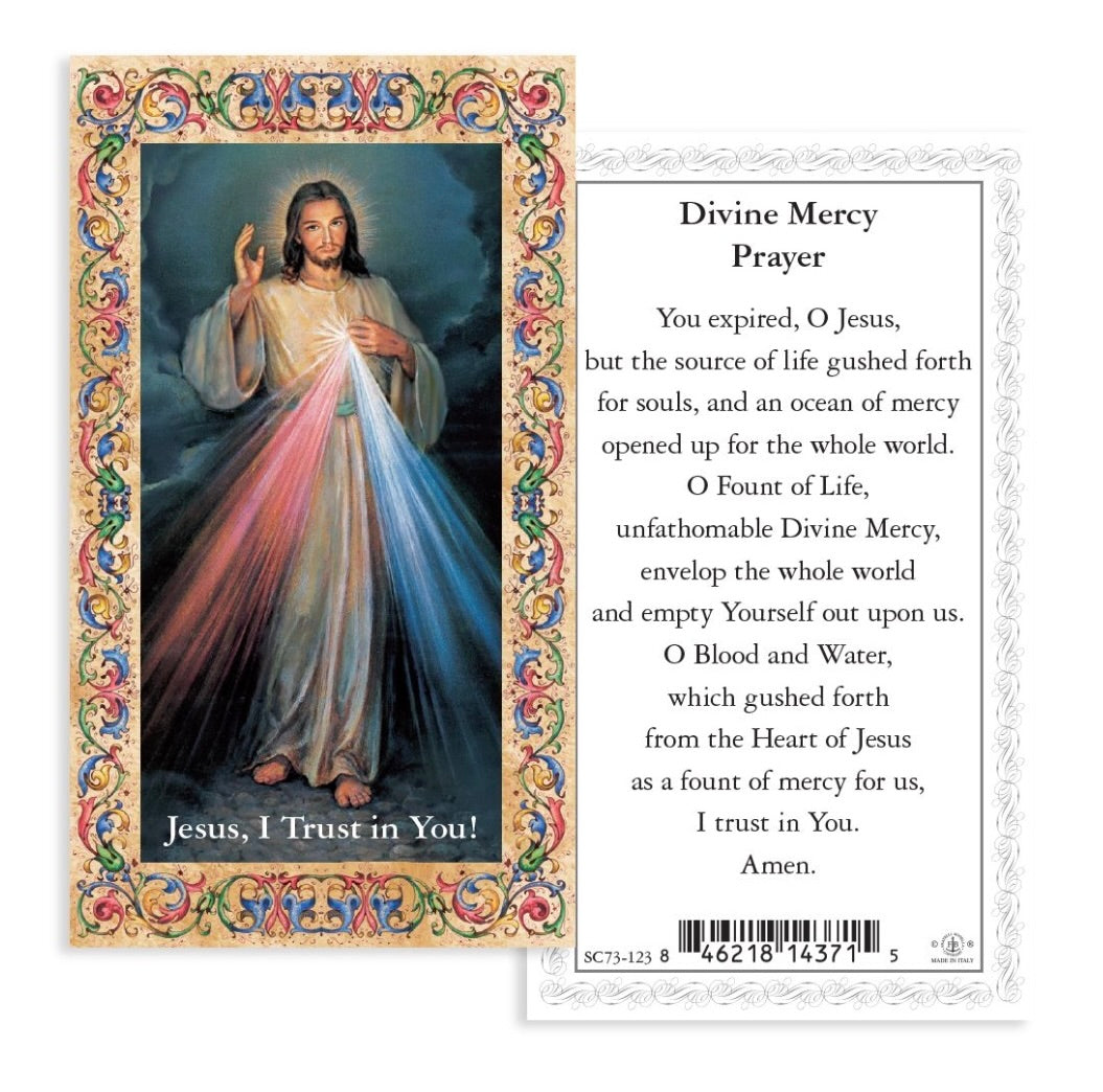 4" Divine Mercy Statue – Cold Cast Resin, Hand-Painted, in Deluxe Window Box