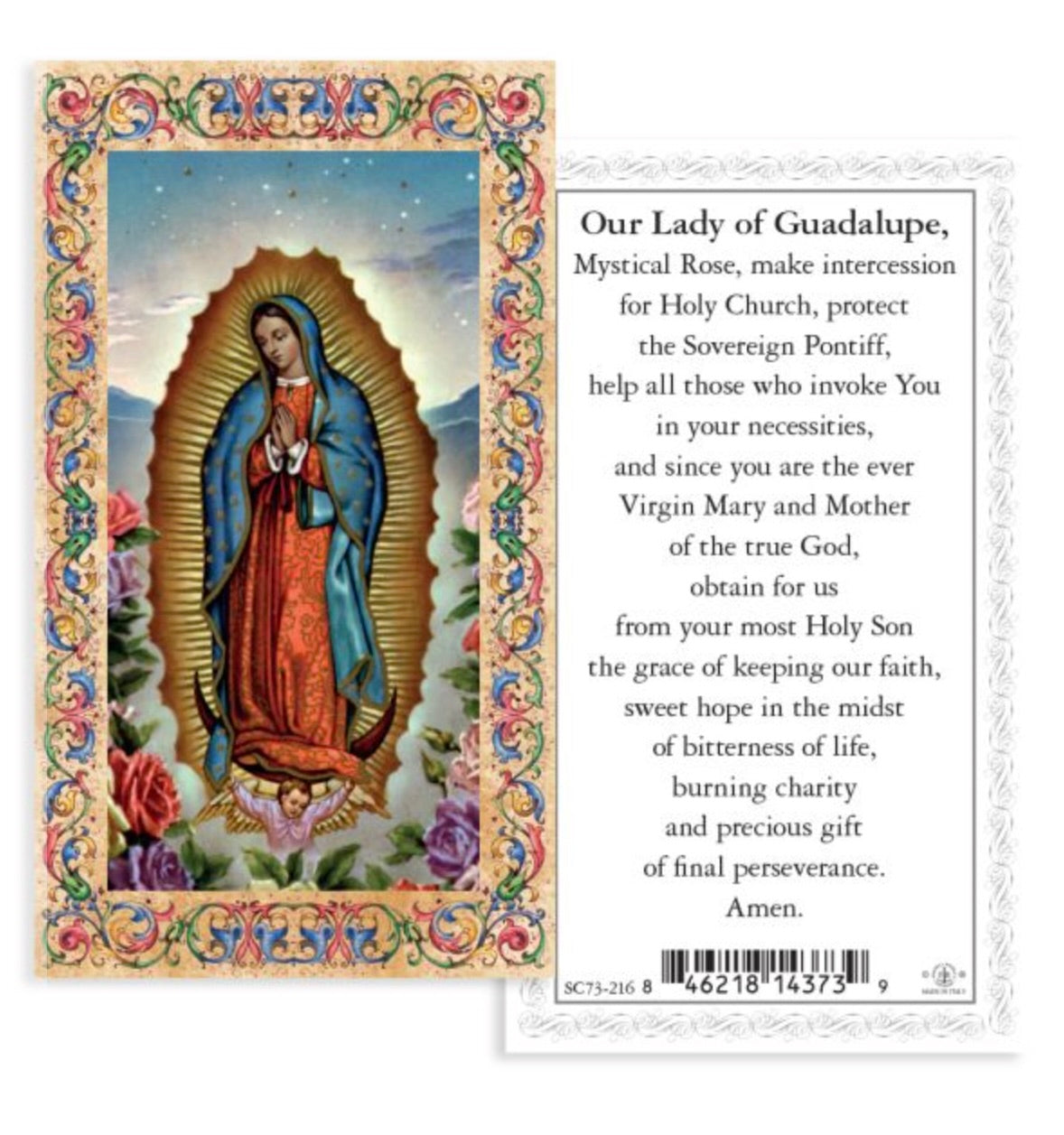 4" Our Lady of Guadalupe Statue – Cold Cast Resin, Hand-Painted, in Deluxe Window Box