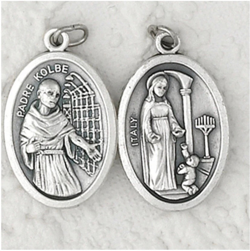 St. Maximilian Kolbe Double-Sided Medal – A Symbol of Sacrifice & Devotion