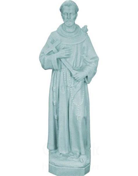 24" St. Francis Outdoor Statue – All-White Finish