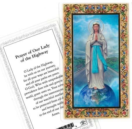 Our Lady of the Highway Prayer Card