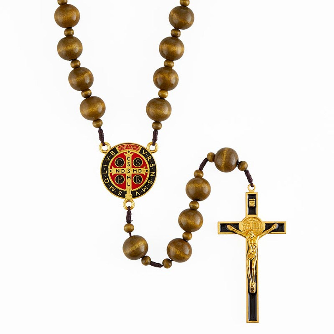 St. Benedict Cord Wall Rosary – A Bold Symbol of Faith and Protection - Large 20 mm Beads and Rosary is 43 inches long