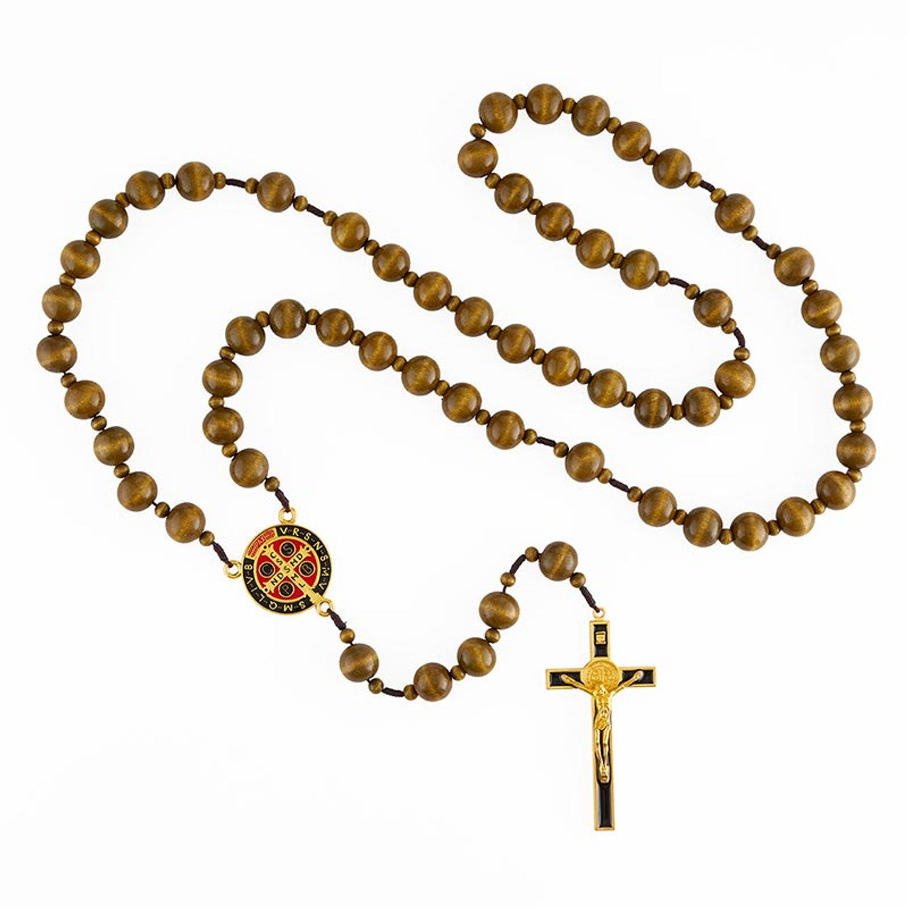 St. Benedict Cord Wall Rosary – A Bold Symbol of Faith and Protection - Large 20 mm Beads and Rosary is 43 inches long