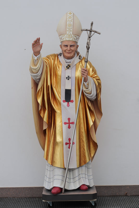 Handcrafted St. John Paul II Statue (Custom Pricing)