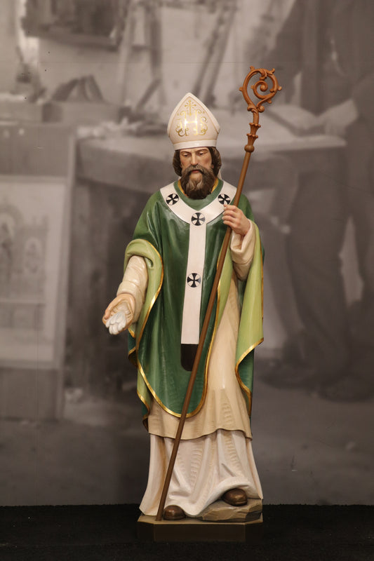 Handcrafted St. Patrick Patron Saint of Ireland Statue (Custom Pricing)