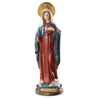 9" Immaculate Heart of Mary Statue