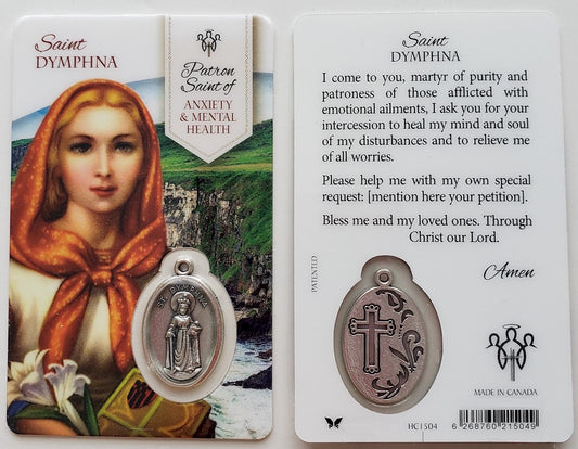 St. Dymphna Prayer Card