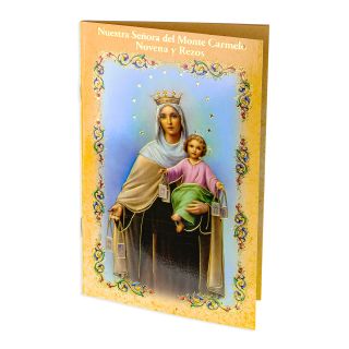 3 3/4" x 6" Español Libro de la Novena de Nuestra Señora del Monte Carmelo