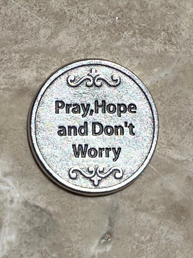 St. Padre Pio of Pietrelcina Brown Enamel Background Pocket Coin