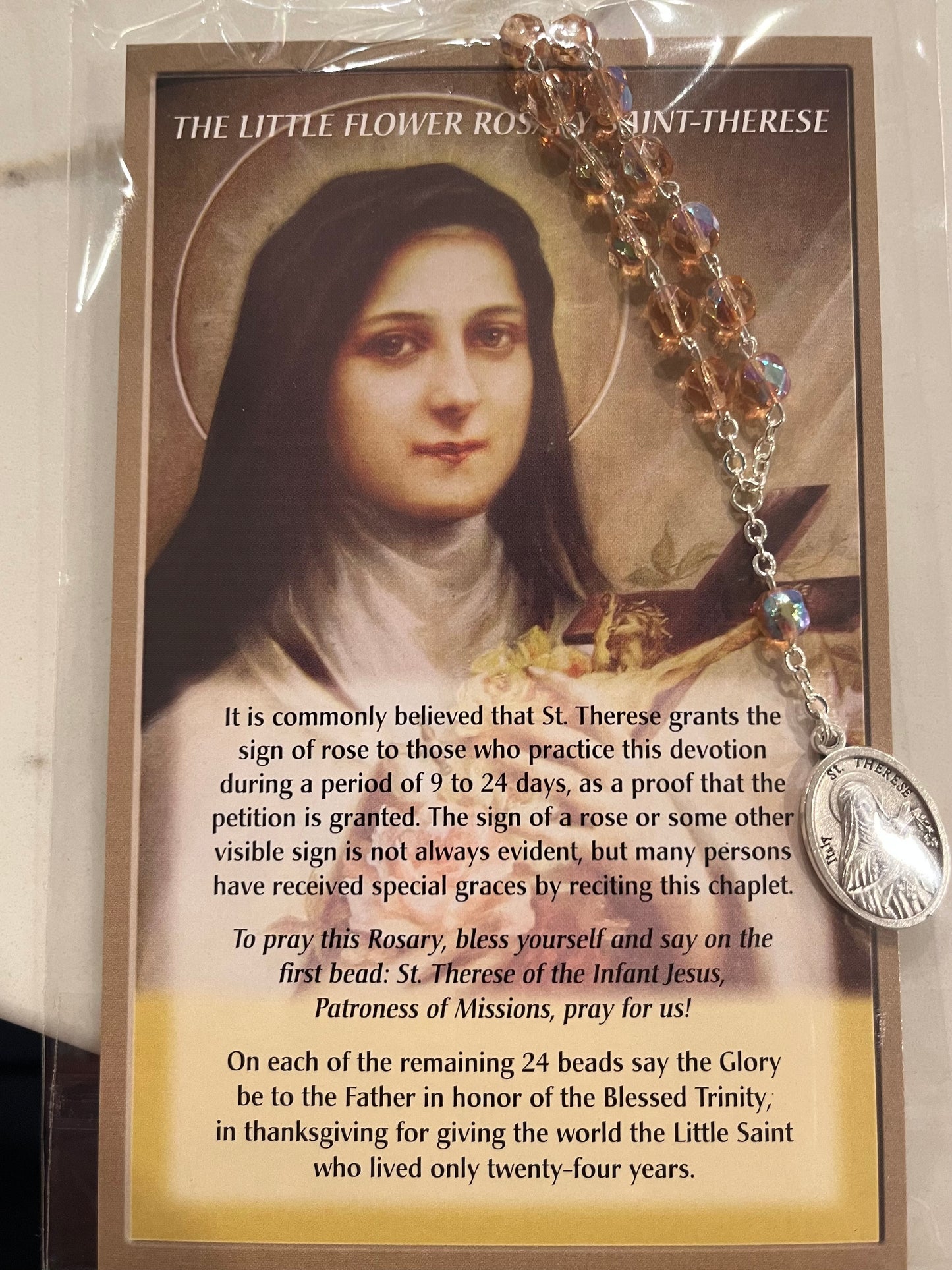 Chaplet St. Therese of the Little Flower - The Little Flower Rosary Chaplet of Saint Therese