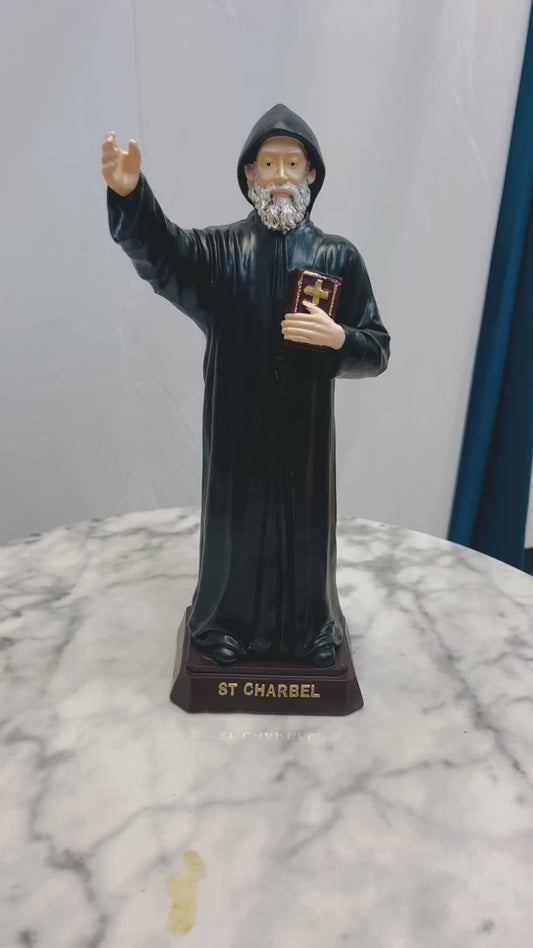 10-Inch Desktop Statue of Blessed Saint Charbel