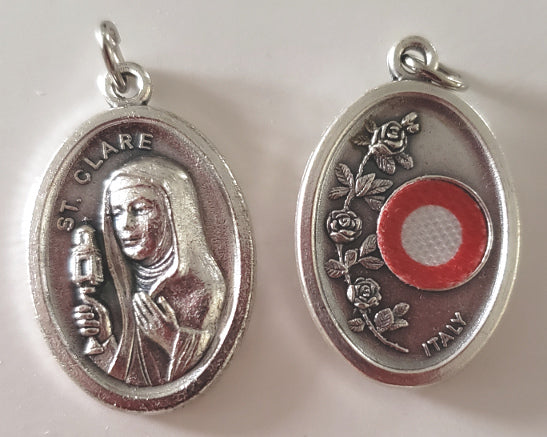 St. Clare Third Class Relic Medal – The Catholic Store